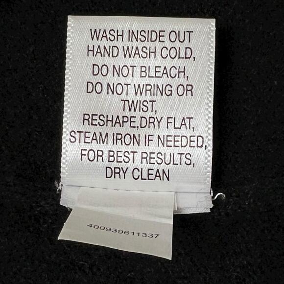 Cashmere Sweater Womens Large Apt 9 Cardigan Black Gray Argyle Preppy Academia - Picture 6 of 6